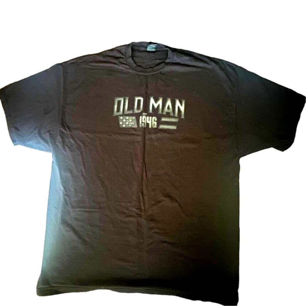 Black "Old Man" est. 1946 4XL T Shirt Joke Birthday/Christmas Gift